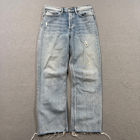 Denim Forum Denim - Denim Forum Jeans Women's 29 Blue Light Wash Denim Arlo High Rise Straight Leg